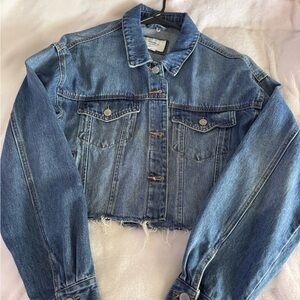 Forever 21 Light Blue Denim Jacket with Chest Pockets